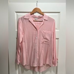 Club Monaco Pink Ticking Blouse, size S